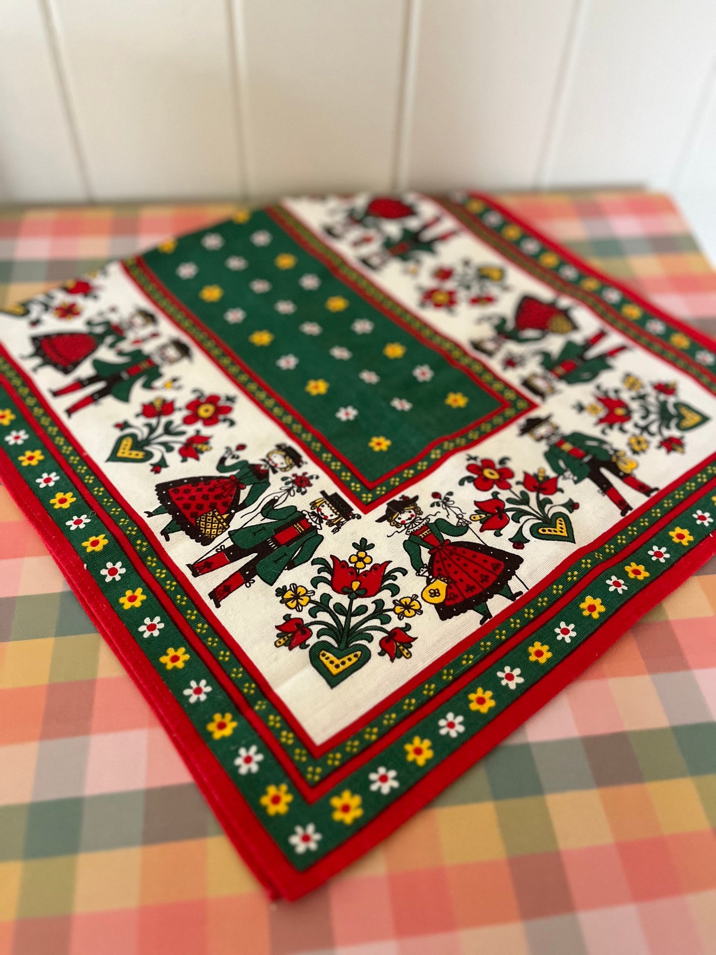 Vintage folk table runner
