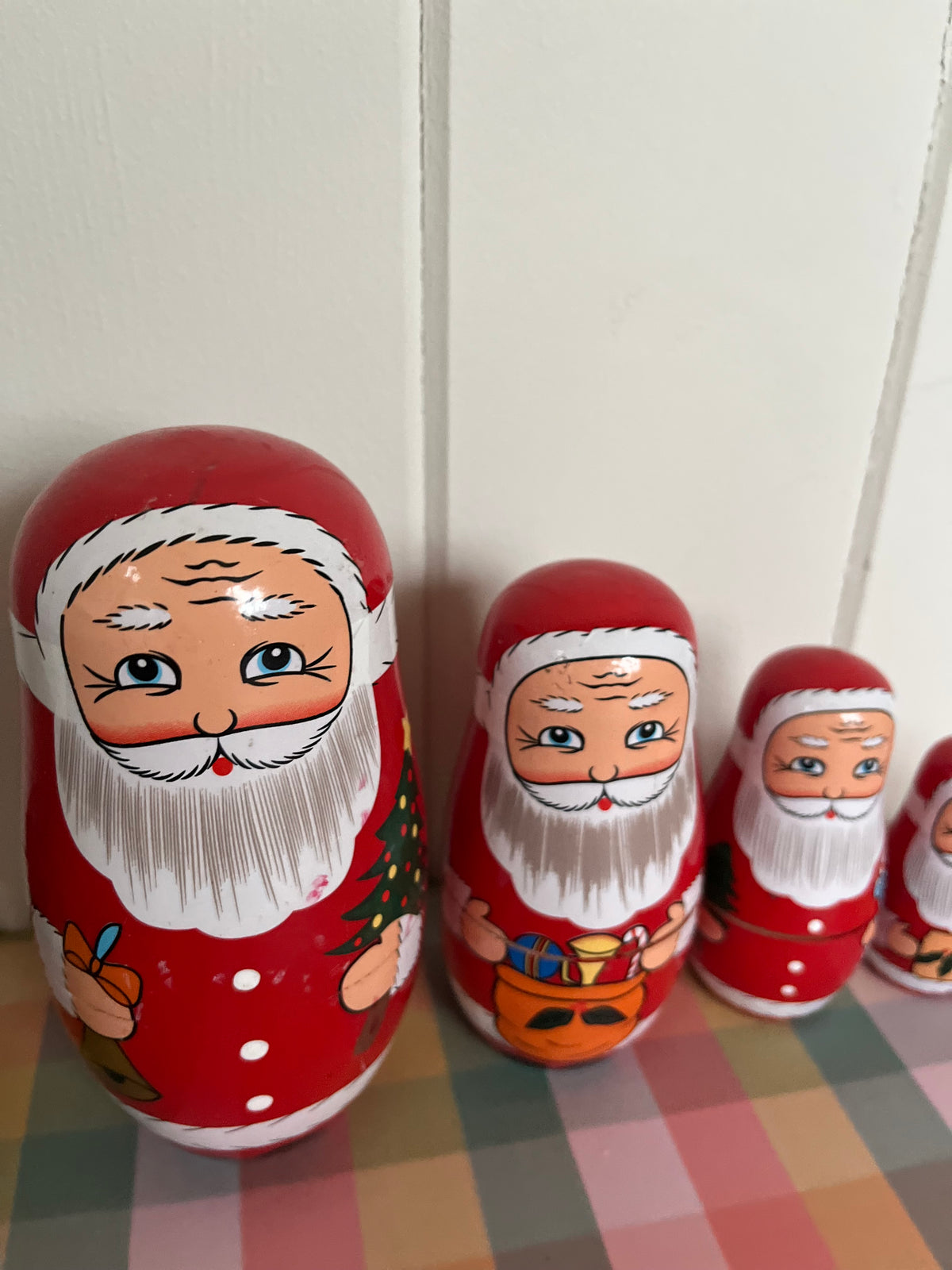 Set of 7 Matryoshka Santa Dolls