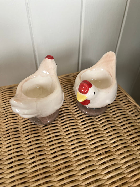 Pair of chicken egg cups
