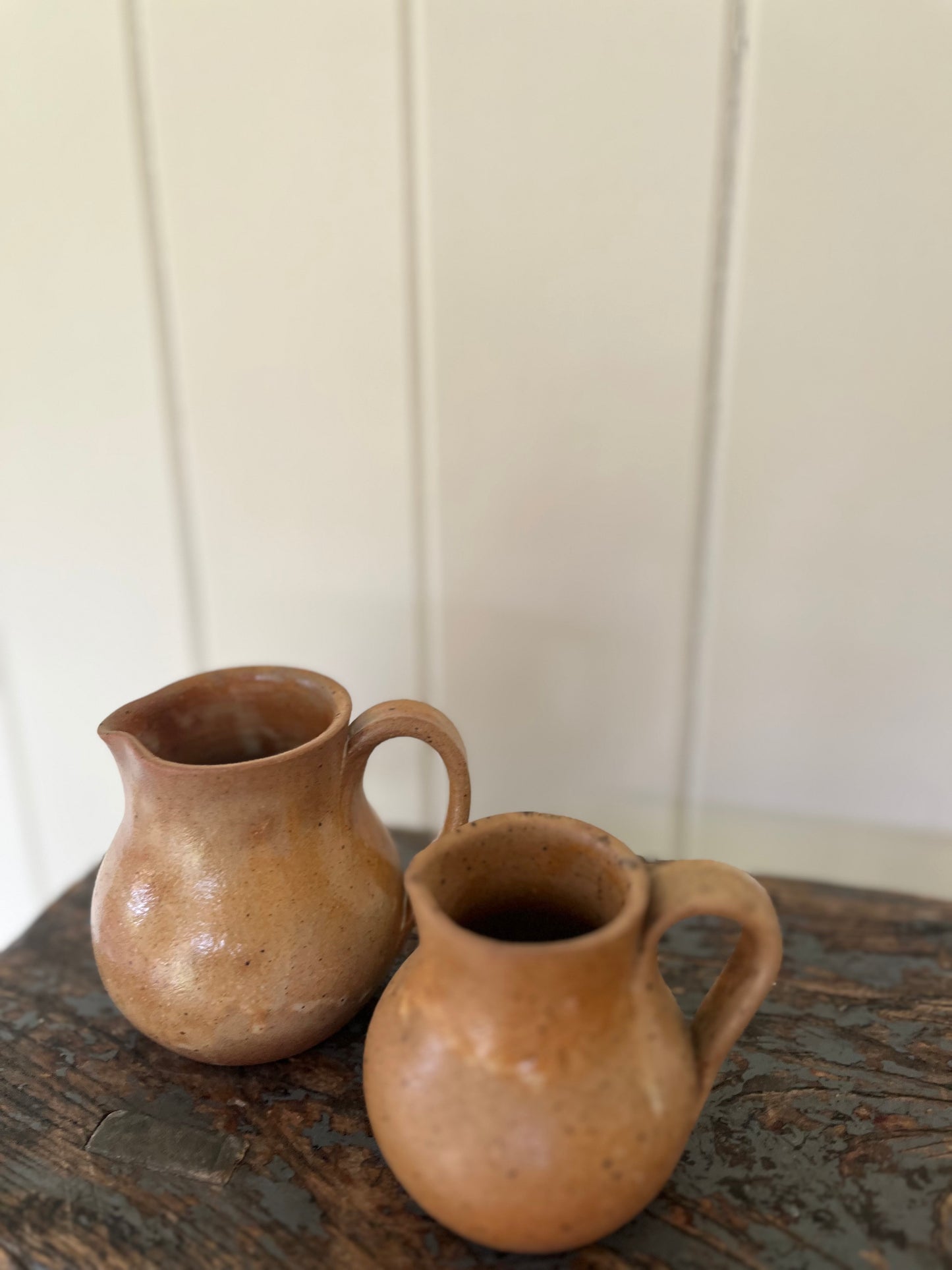 Salt glazed vintage French jug