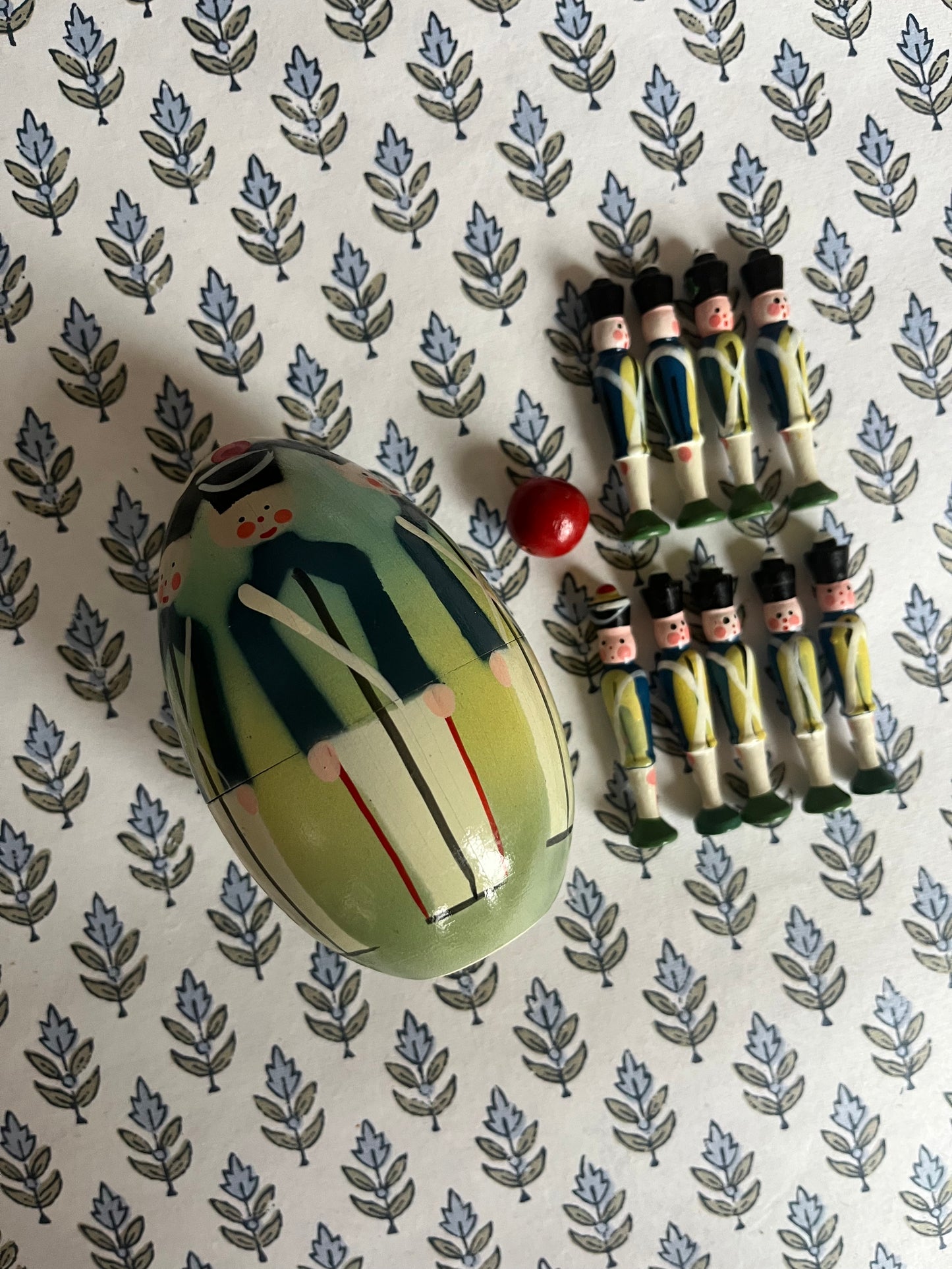 Vintage Tiny Soldier Skittles in an Egg