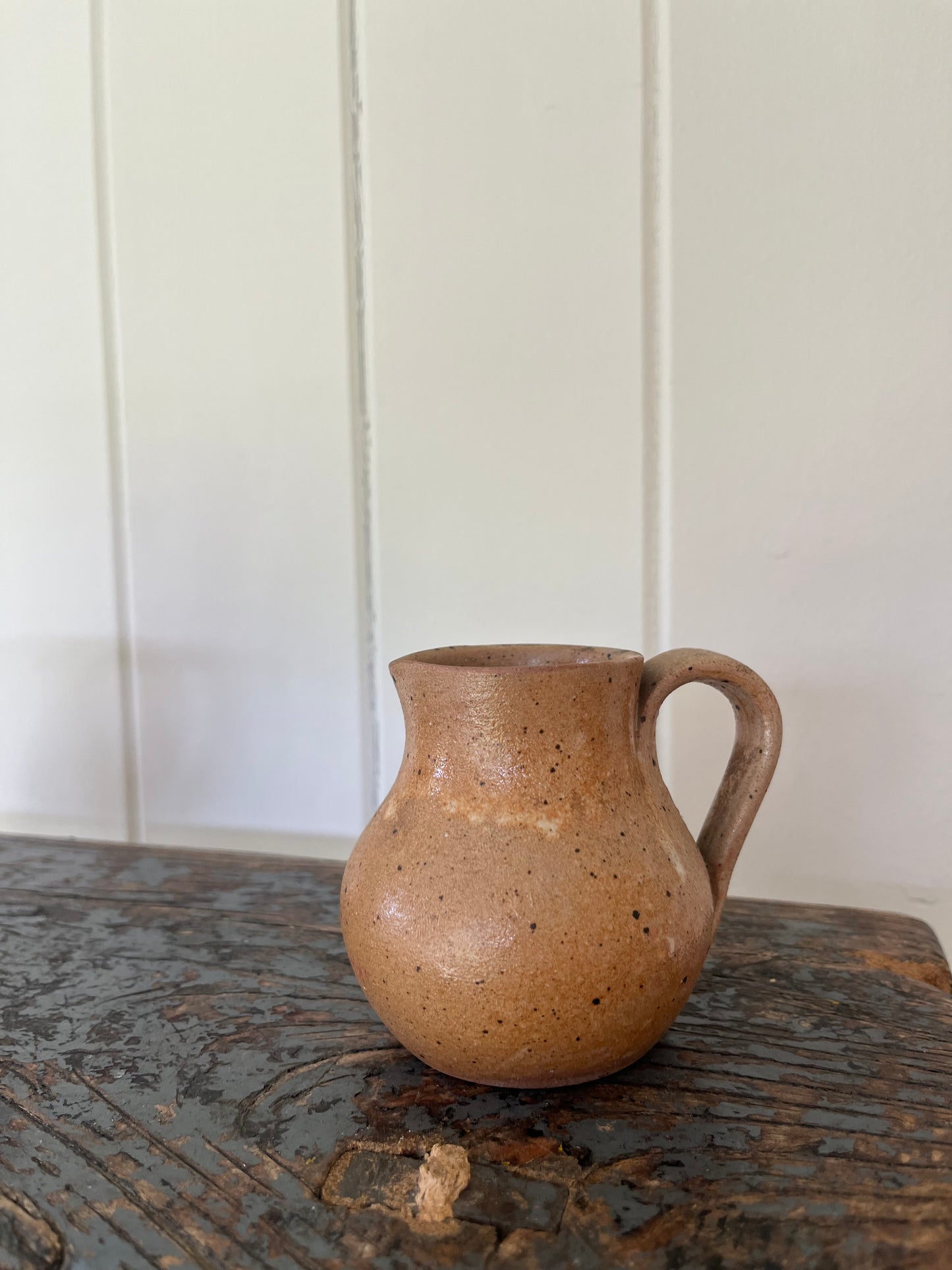 Salt glazed vintage French jug