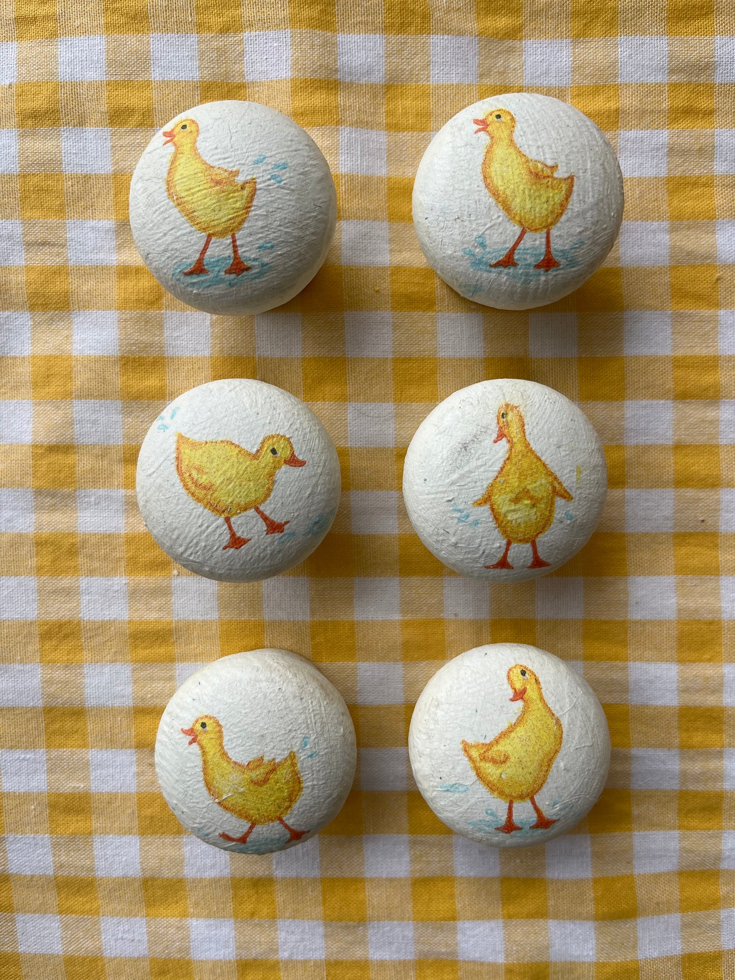 Handpainted wooden door knobs