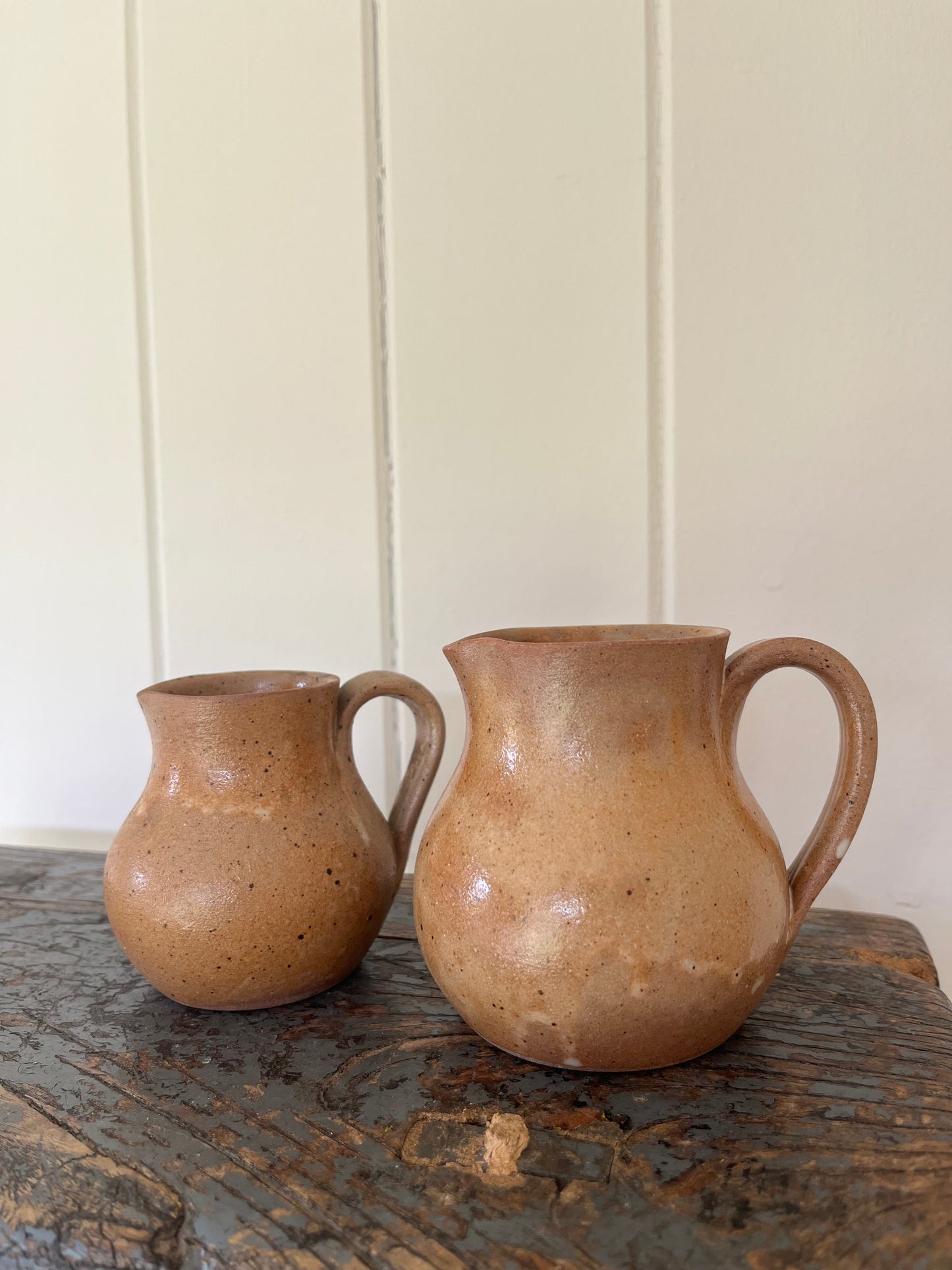 Salt glazed vintage French jug