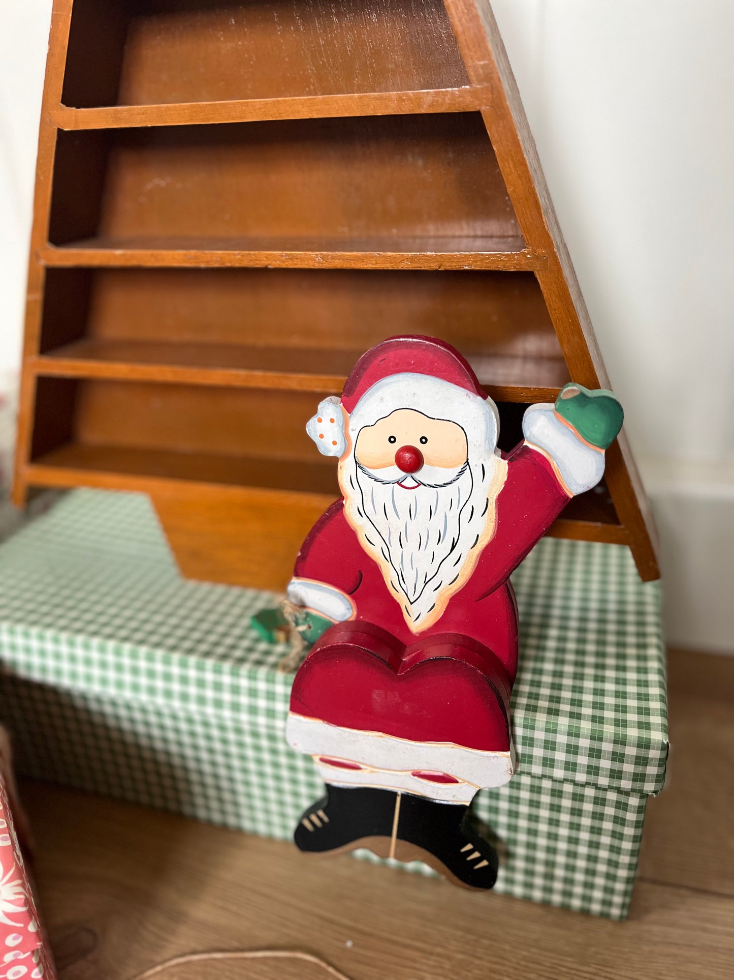 Vintage sitting Santa