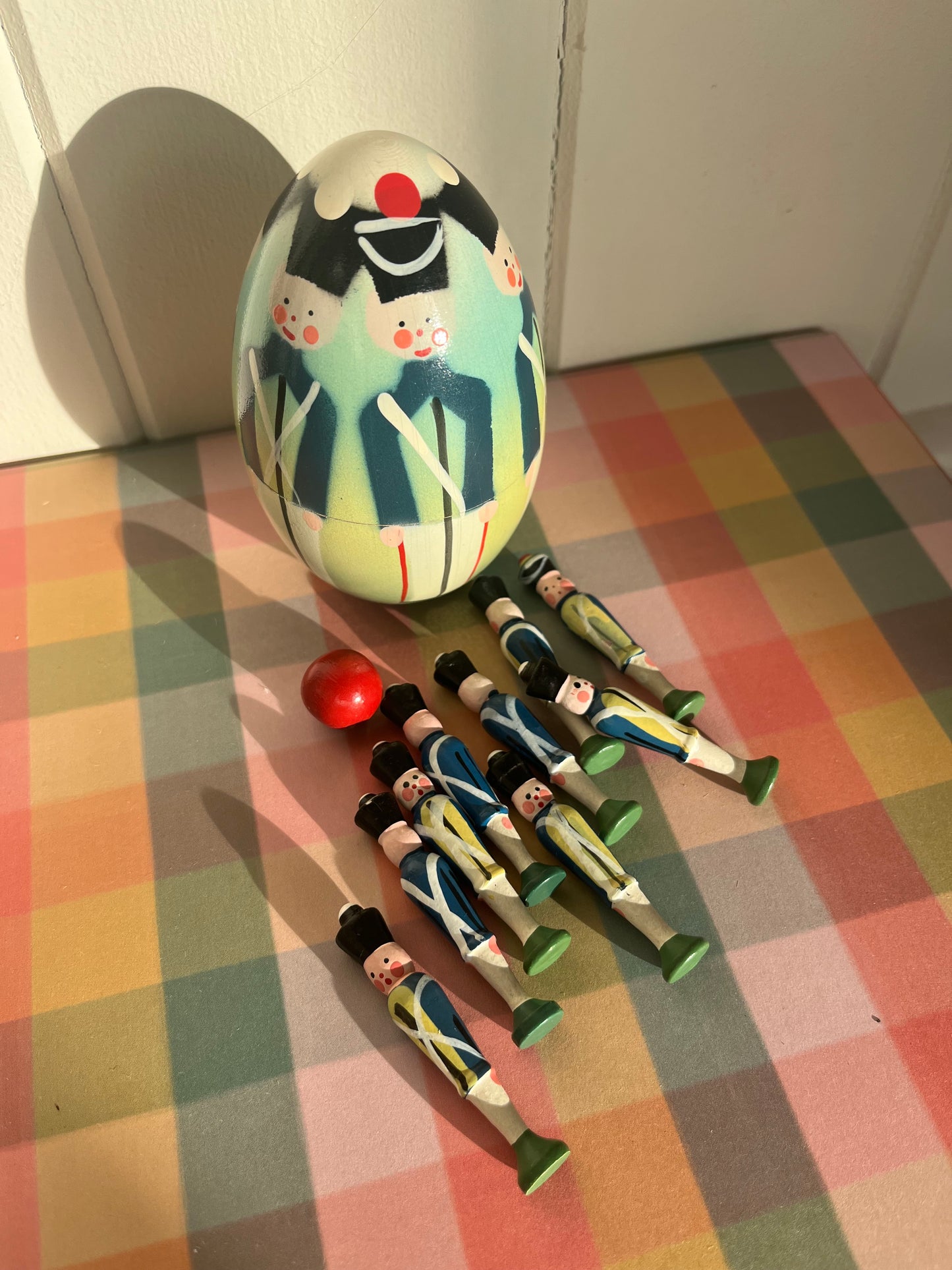 Vintage Tiny Soldier Skittles in an Egg