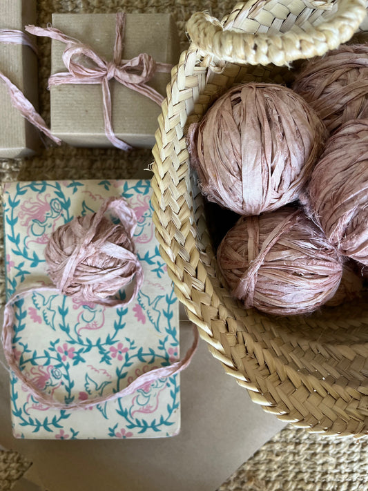 Recycled silk ribbon - Ballet Slipper