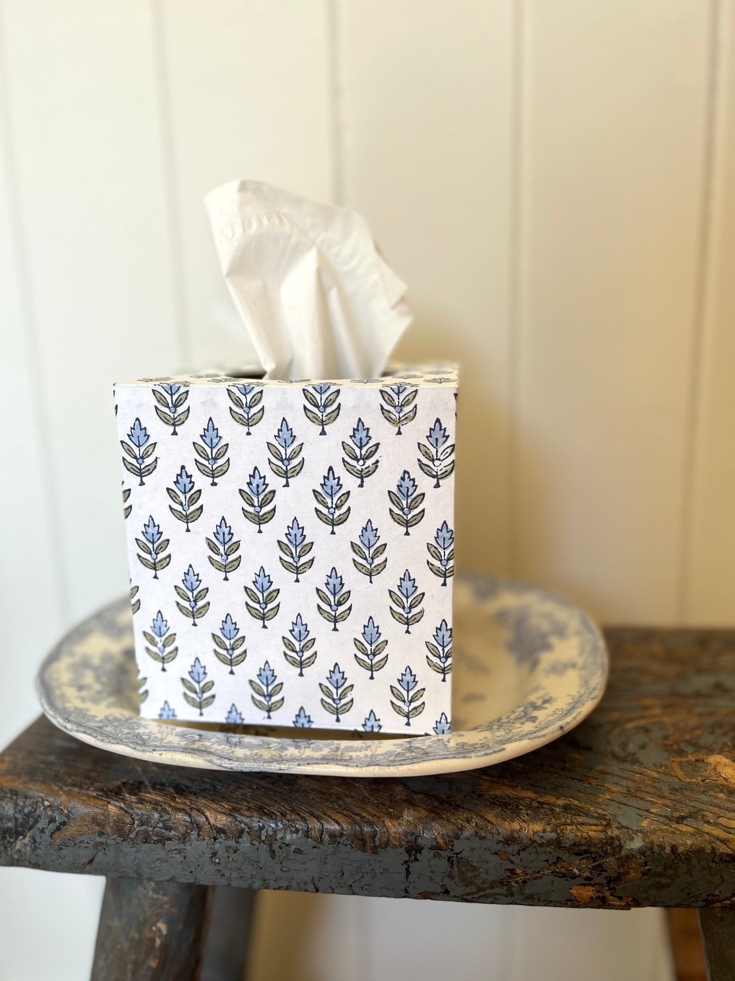 Melody Way Tissue Box Cover - Blue