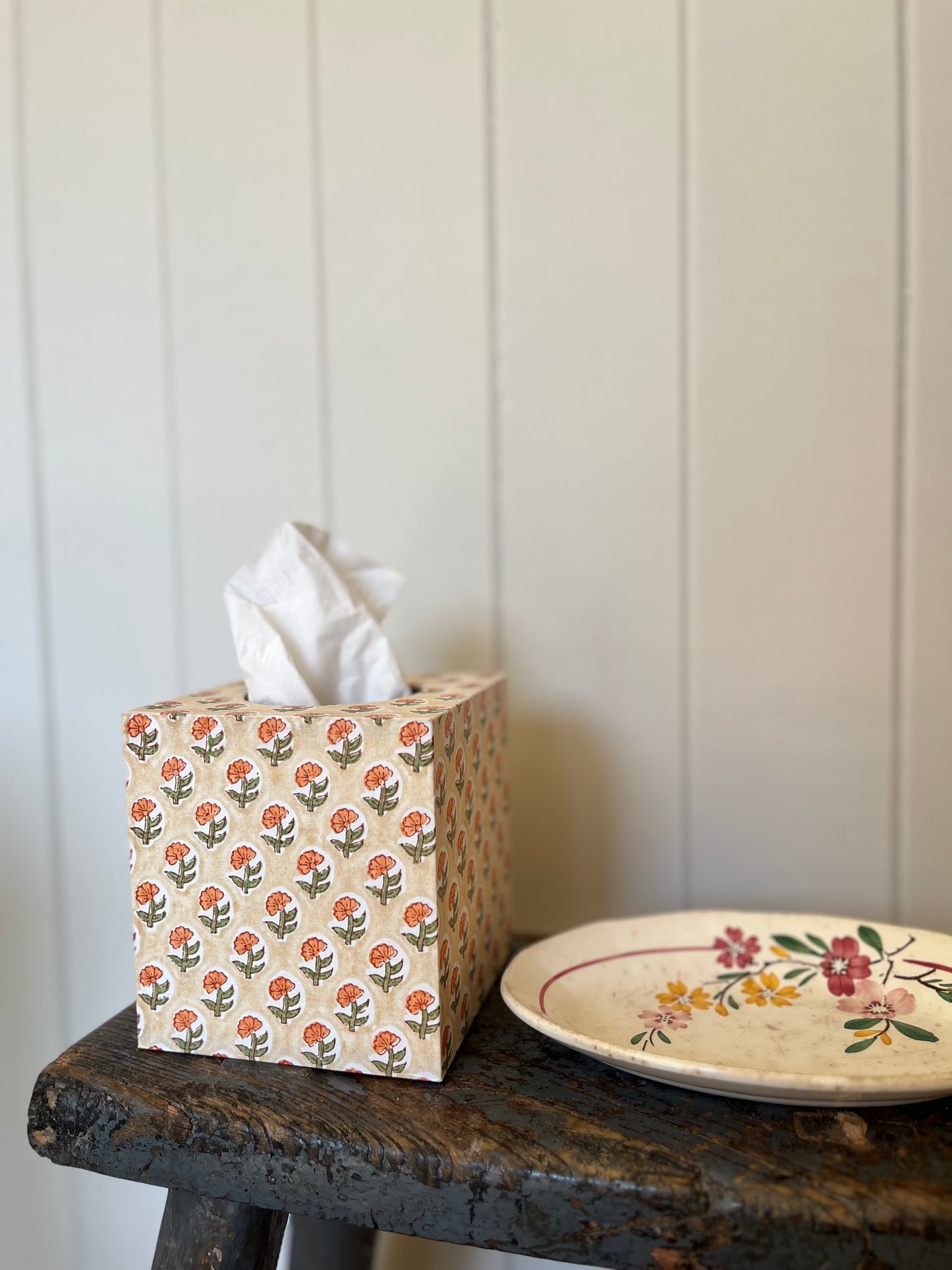 Melody Way Tissue Box Cover - Peach