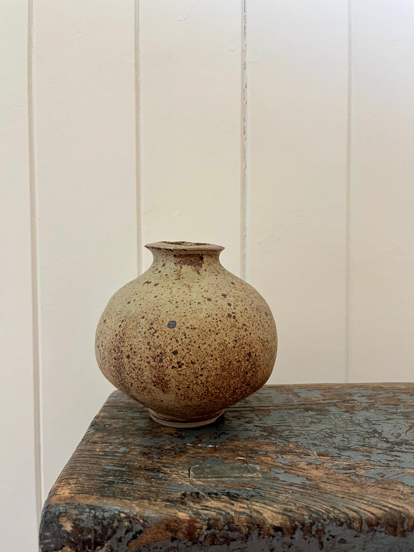 Round studio pottery vase