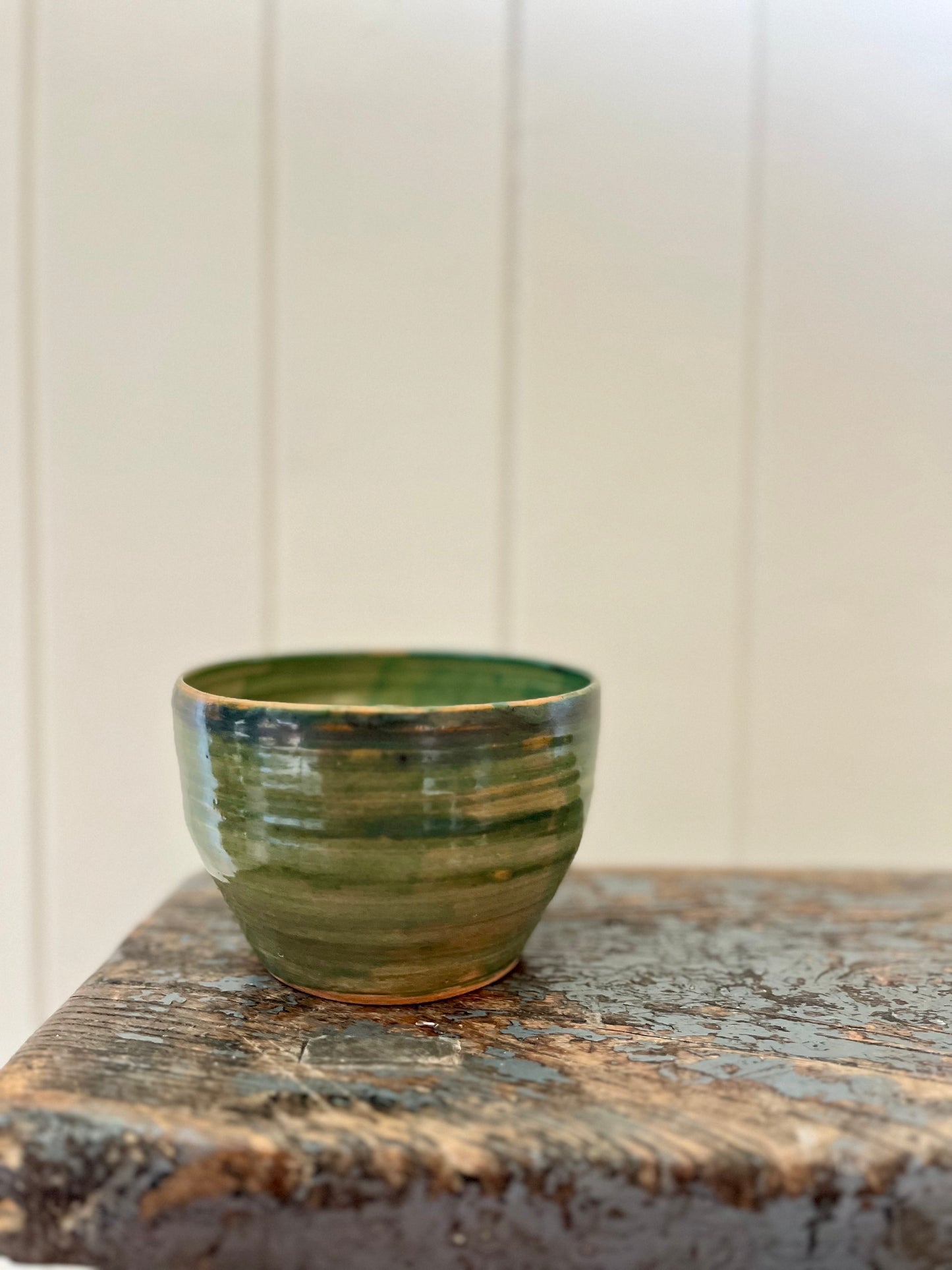 Green hand-thrown nibbles bowl