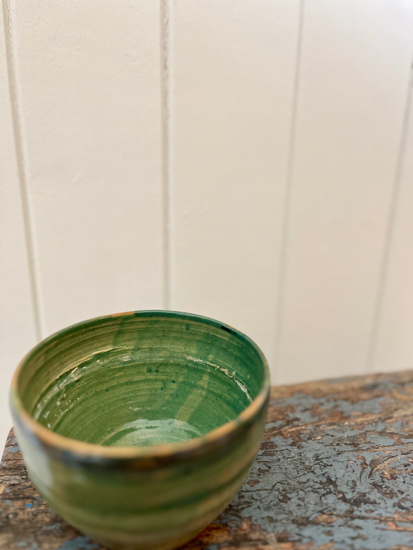 Green hand-thrown nibbles bowl