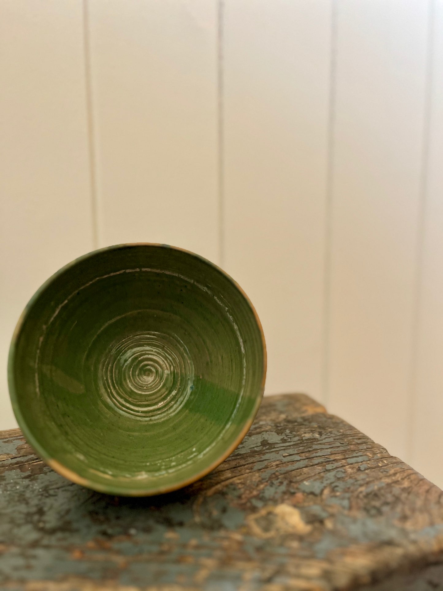 Green hand-thrown nibbles bowl