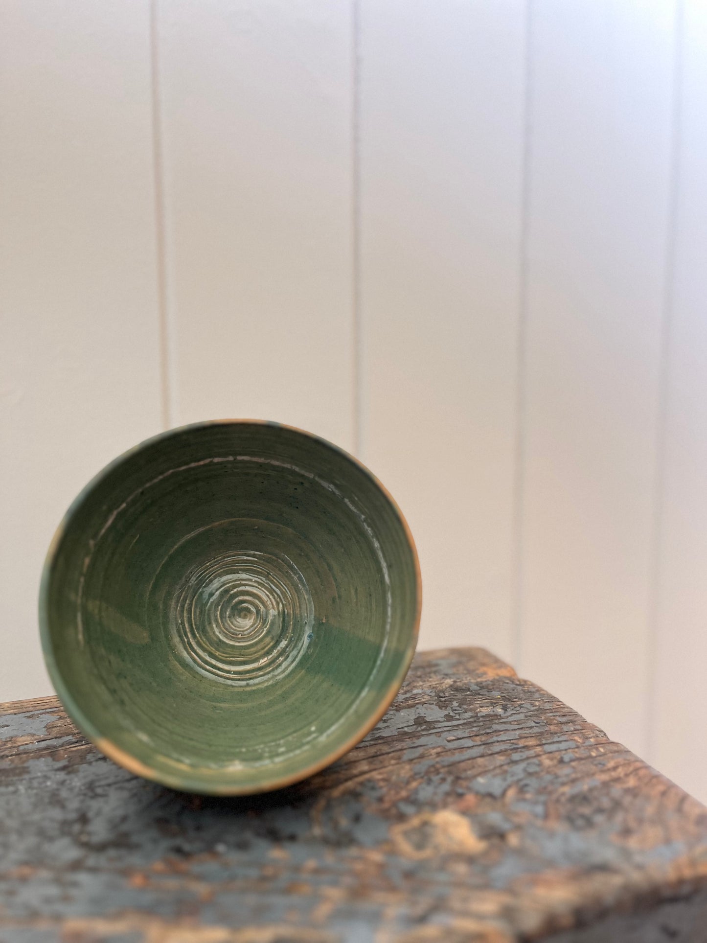 Green hand-thrown nibbles bowl
