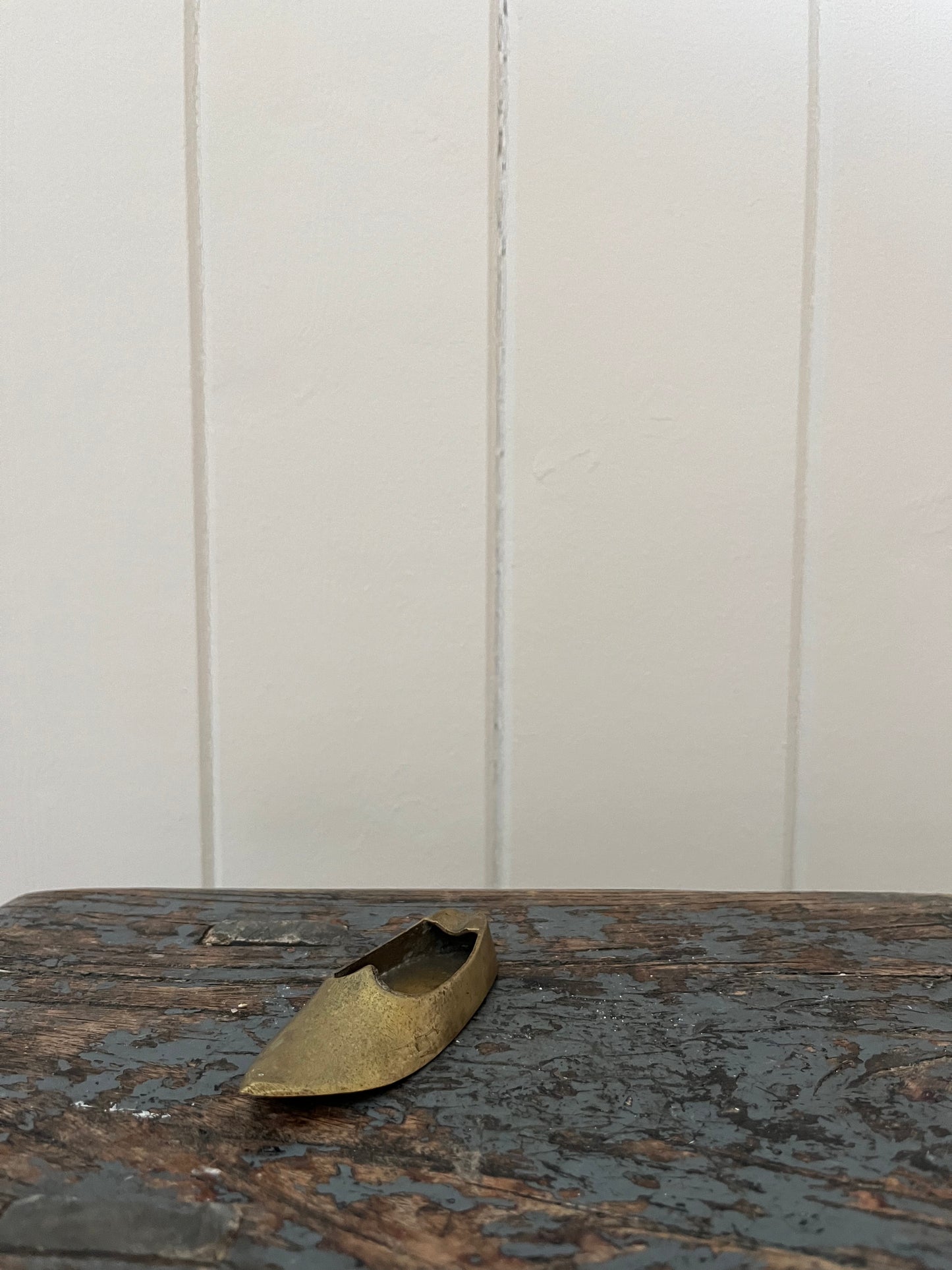 Vintage brass slipper