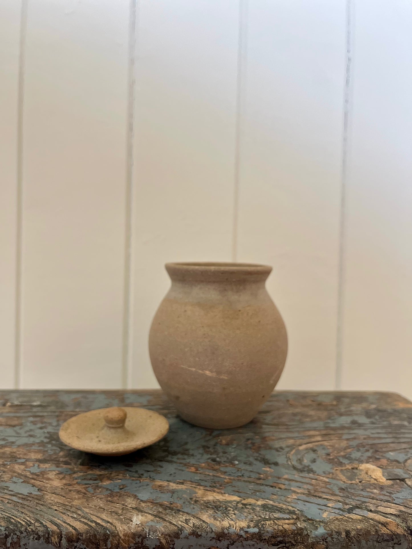 Vintage pottery ginger jar