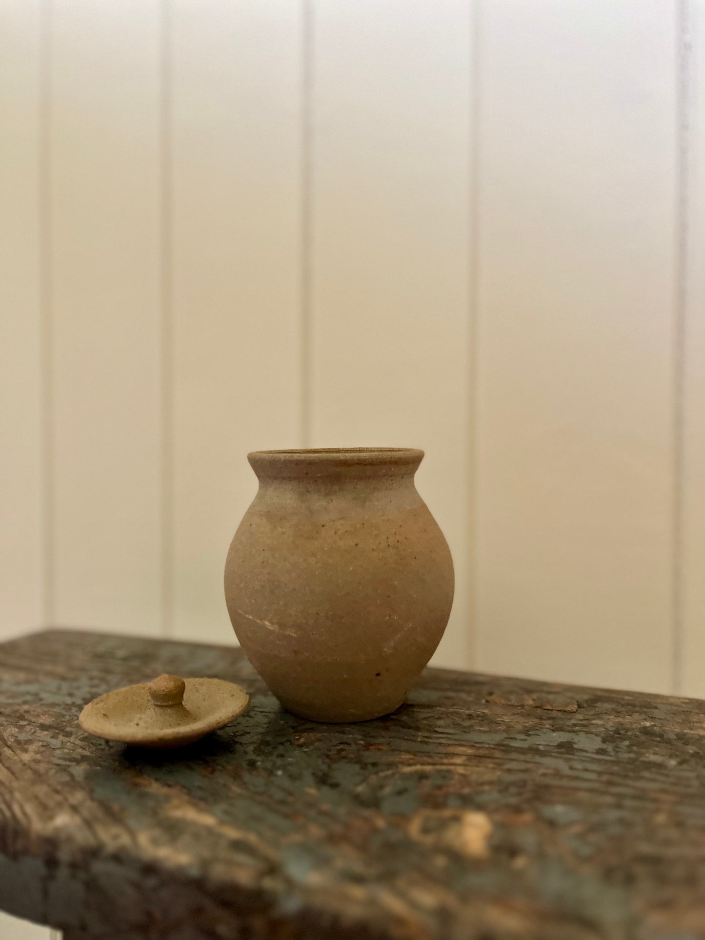 Vintage pottery ginger jar