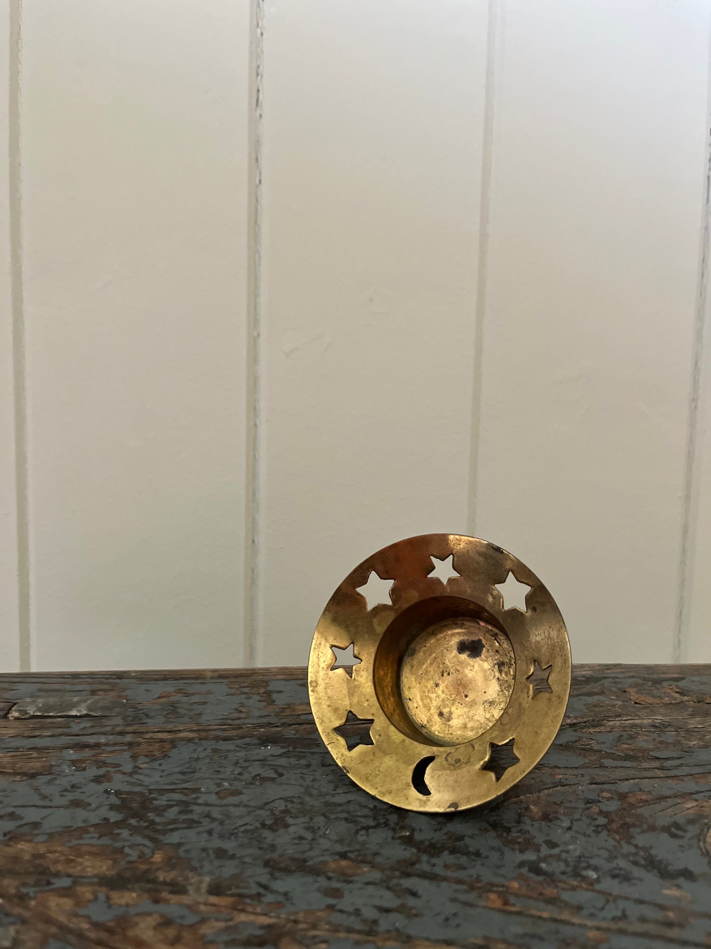 Vintage brass tealight holder