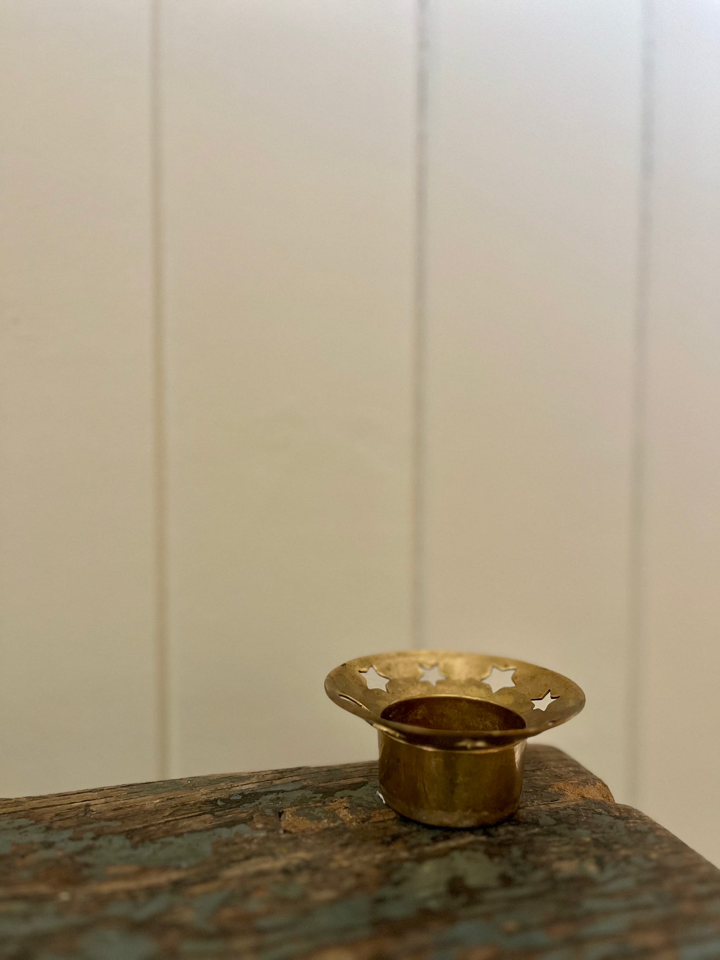 Vintage brass tealight holder