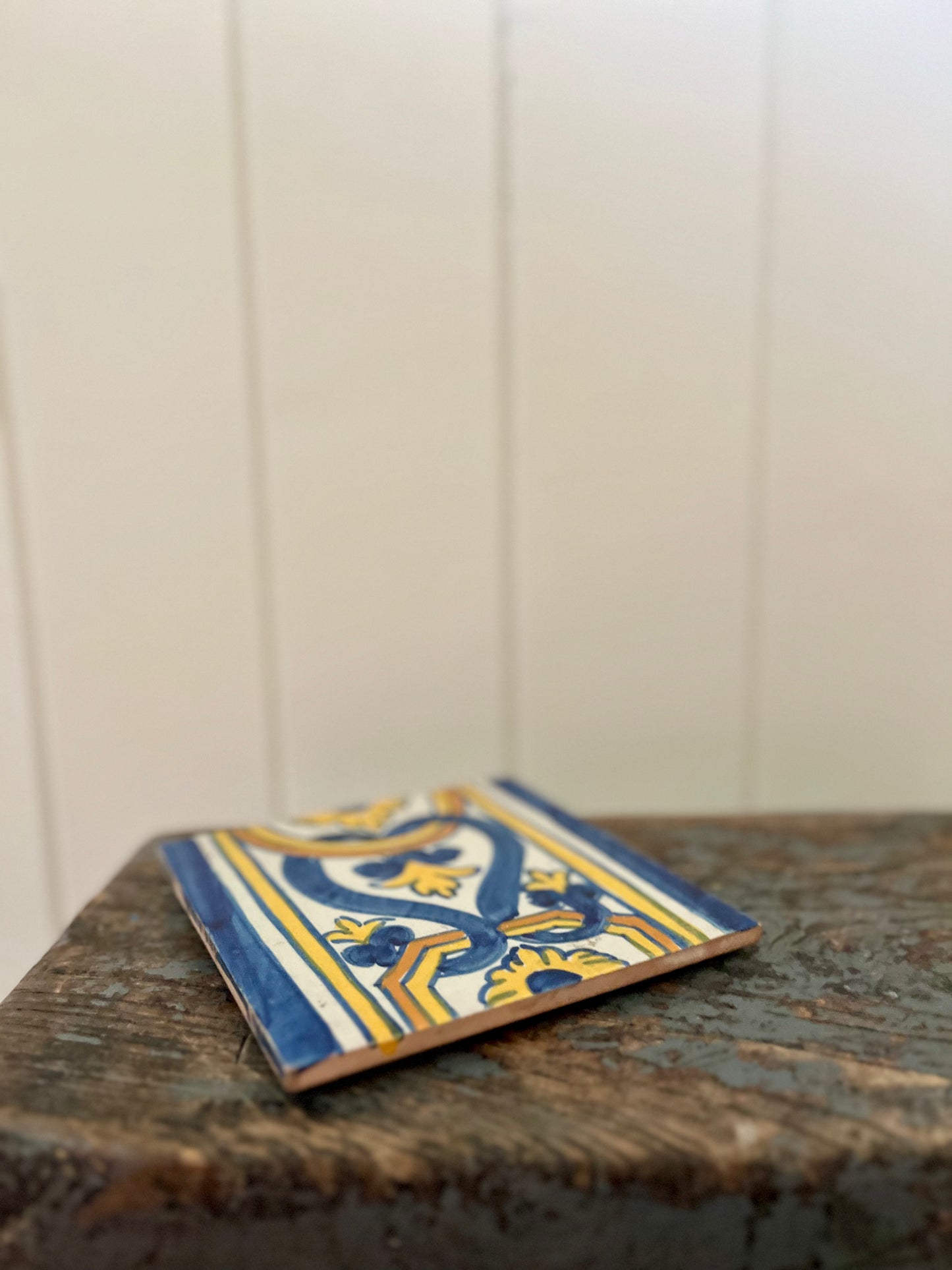 Hand painted tile trivet