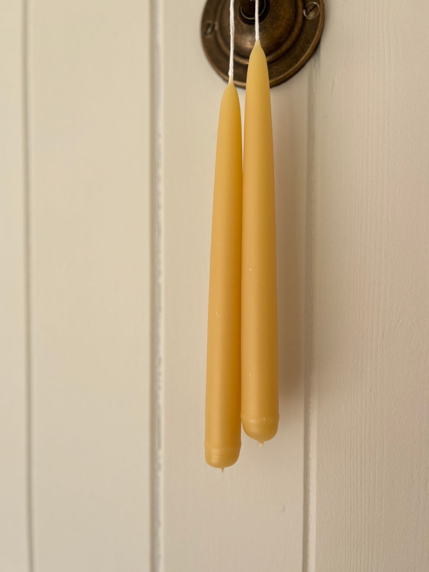 Beeswax tapered dinner candles