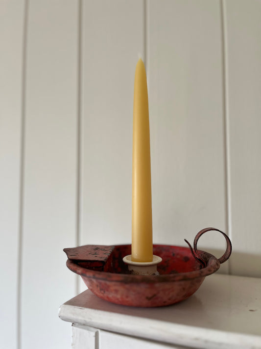 Vintage red candlestick holder