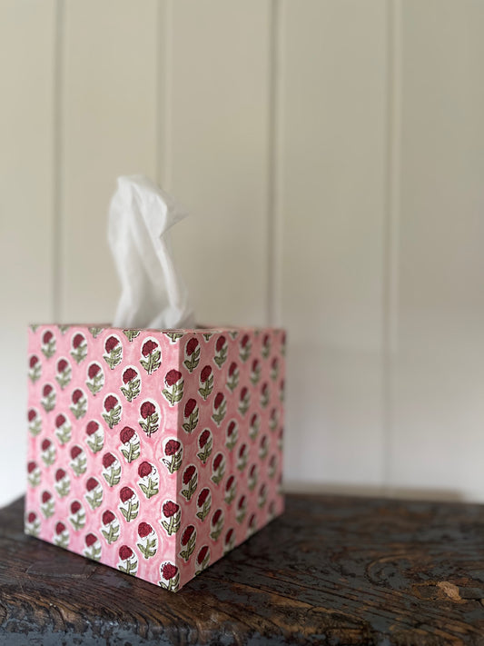 Melody Way Tissue Box Holder - Bright Pink