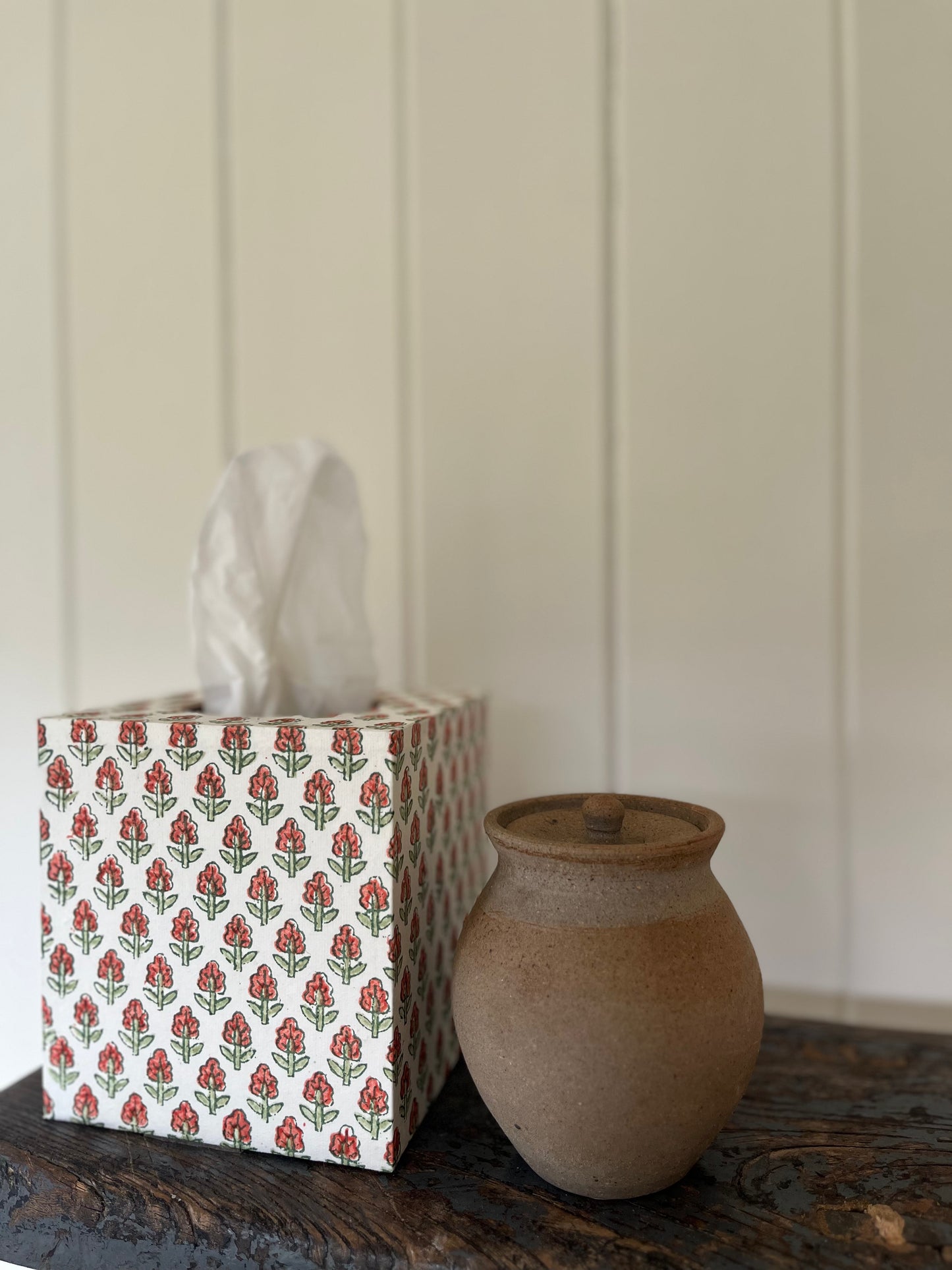 Melody Way Tissue Box Holder - Red Tulip